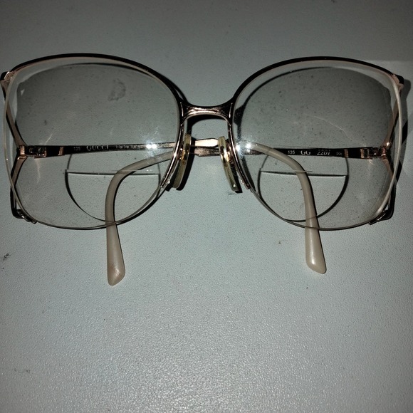 Gucci Vintage Gold 135 Eyeglasses Frames Eyewear - Picture 2 of 11